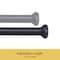 Kenney Mfg Kenney Weaver 1" Indoor/Outdoor Rust-Resistant Curtain Rod, 37-72", Black KN90000 - alternate 2
